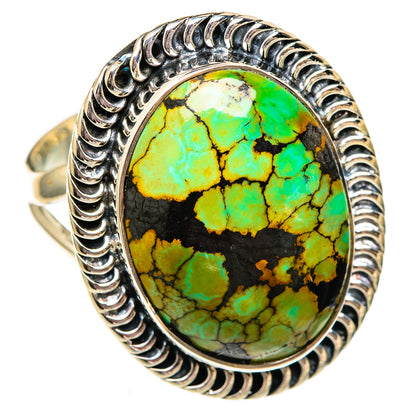 Tibetan Turquoise Rings handcrafted by Ana Silver Co - RING106014 - Photo 2