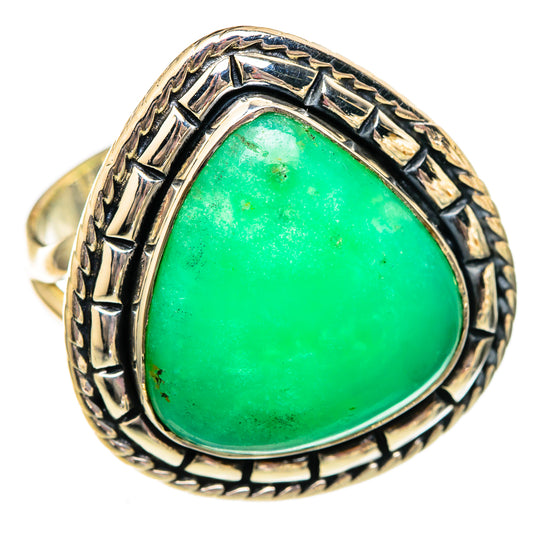 Chrysoprase Rings handcrafted by Ana Silver Co - RING106017 - Photo 2
