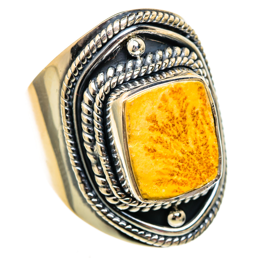 Germany Psilomelane Dendrite Rings handcrafted by Ana Silver Co - RING106020 - Photo 2