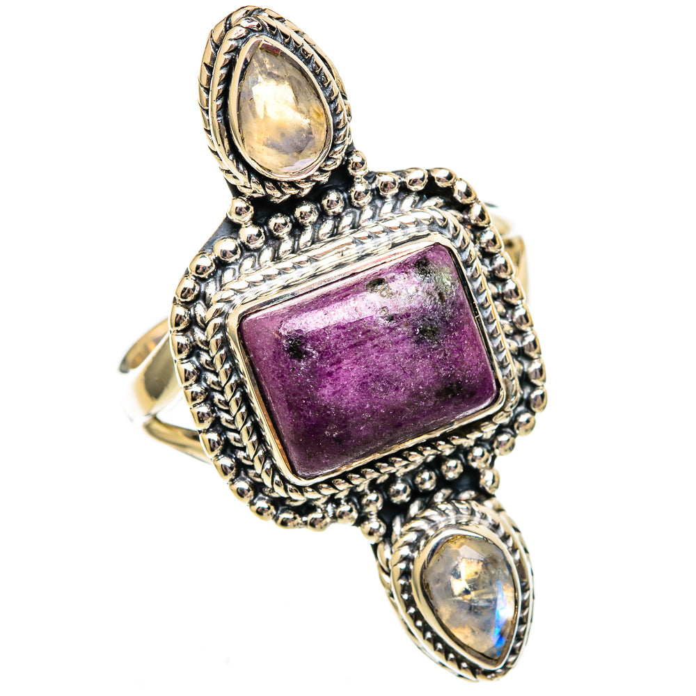 Ruby Fuchsite Rings handcrafted by Ana Silver Co - RING106028 - Photo 2