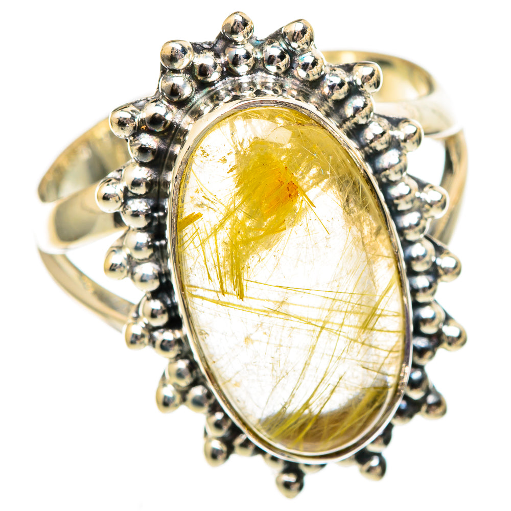 Rutilated Quartz Rings handcrafted by Ana Silver Co - RING106033 - Photo 2