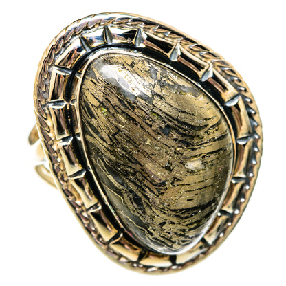 Pyrite Agate Rings handcrafted by Ana Silver Co - RING106034 - Photo 2