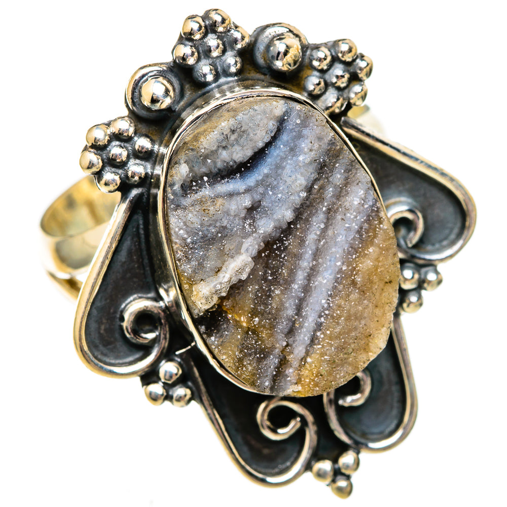 Desert Druzy Rings handcrafted by Ana Silver Co - RING106042 - Photo 2