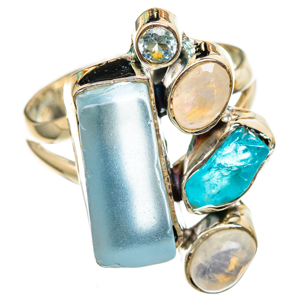 Aquamarine Rings handcrafted by Ana Silver Co - RING106046 - Photo 2