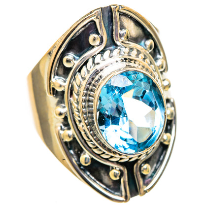 Blue Topaz Rings handcrafted by Ana Silver Co - RING106048 - Photo 2