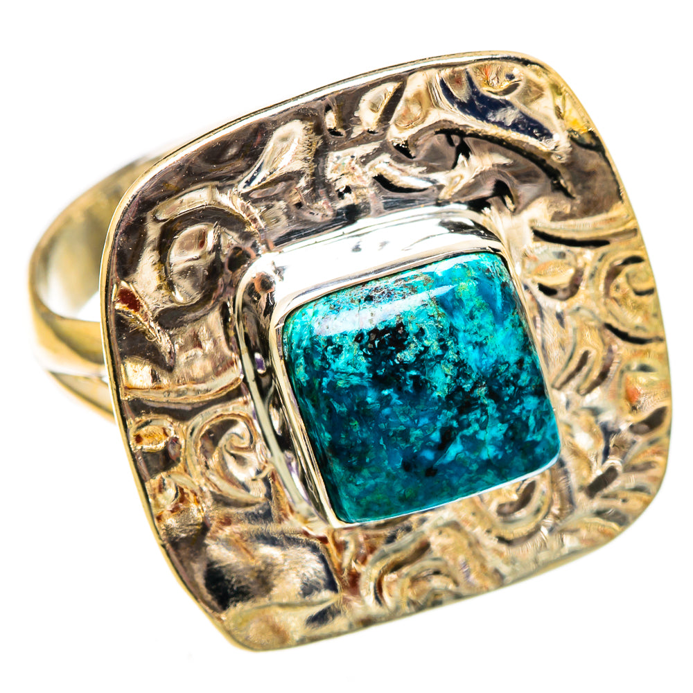 Chrysocolla Rings handcrafted by Ana Silver Co - RING106049 - Photo 2