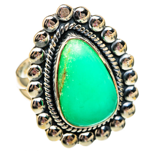 Chrysoprase Rings handcrafted by Ana Silver Co - RING106055 - Photo 2