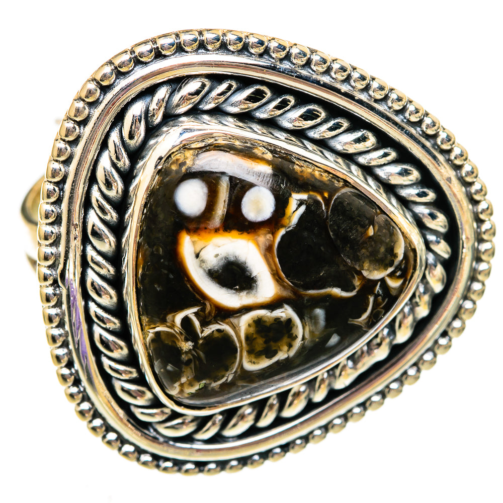 Turritella Agate Rings handcrafted by Ana Silver Co - RING106059 - Photo 2