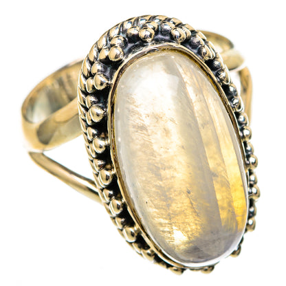 Rainbow Moonstone Rings handcrafted by Ana Silver Co - RING106073 - Photo 2