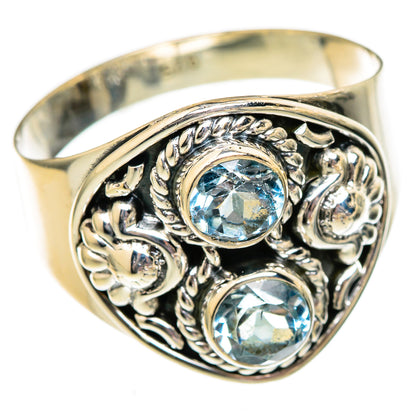 Blue Topaz Rings handcrafted by Ana Silver Co - RING106080 - Photo 2
