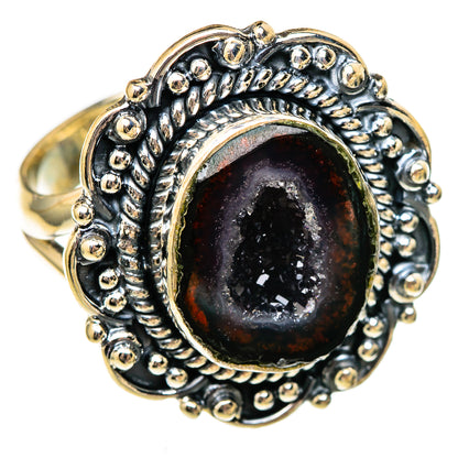 Coconut Geode Druzy Rings handcrafted by Ana Silver Co - RING106094 - Photo 2