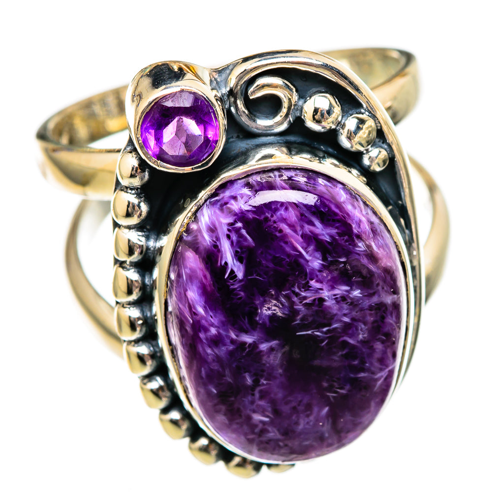Charoite Rings handcrafted by Ana Silver Co - RING106097 - Photo 2