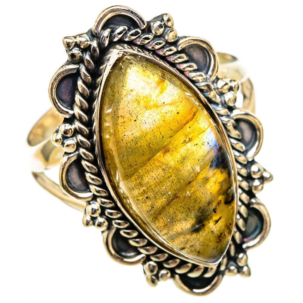 Labradorite Rings handcrafted by Ana Silver Co - RING106108 - Photo 2