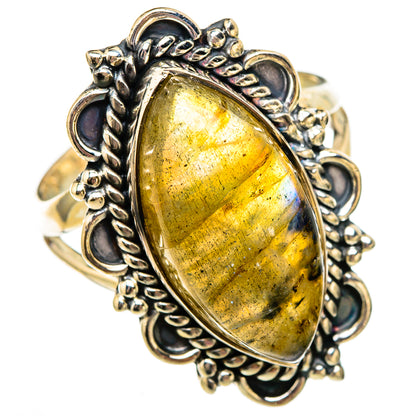 Labradorite Rings handcrafted by Ana Silver Co - RING106108 - Photo 2