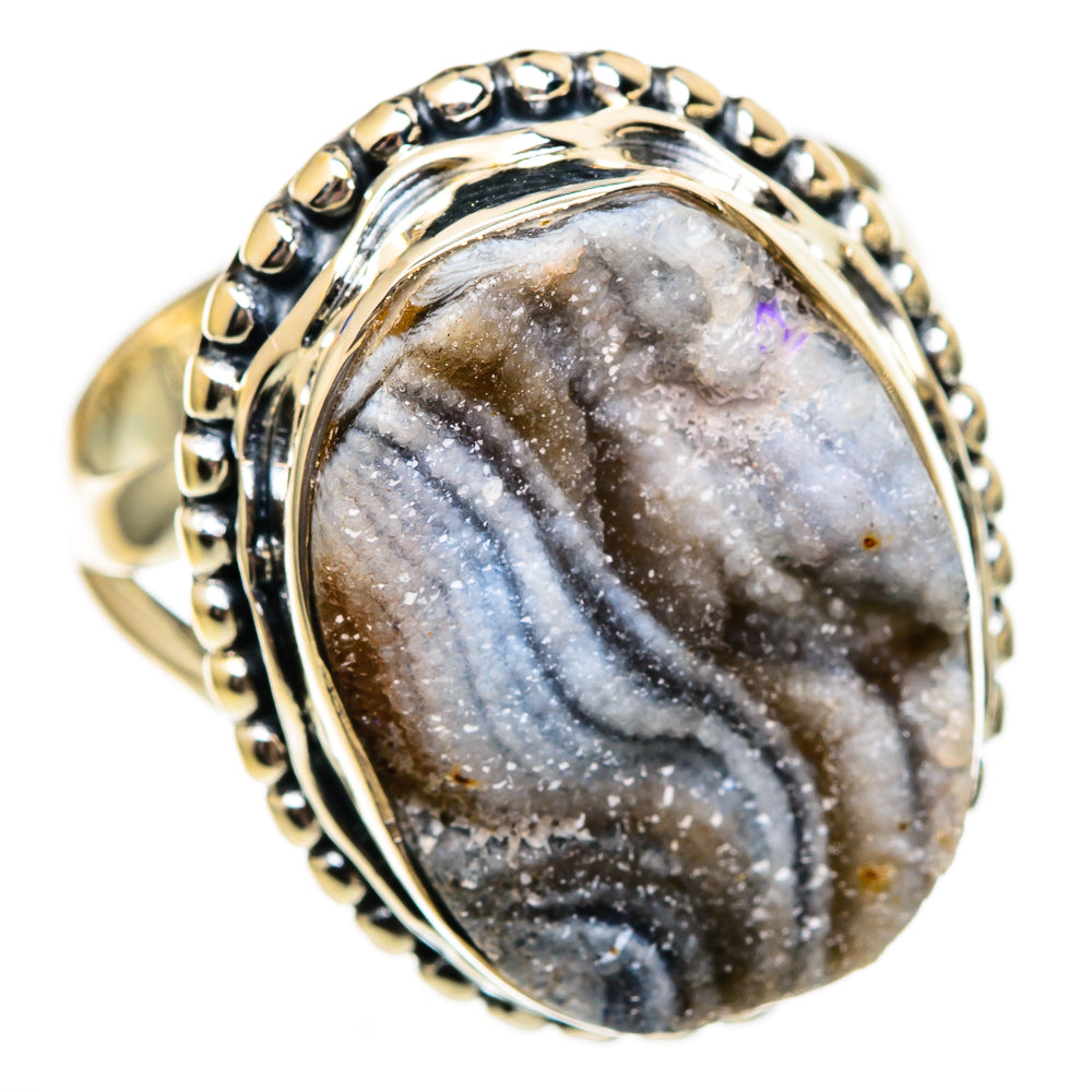 Desert Druzy Rings handcrafted by Ana Silver Co - RING106110 - Photo 2