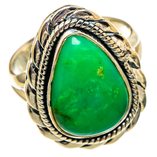 Chrysoprase Rings handcrafted by Ana Silver Co - RING106120 - Photo 2