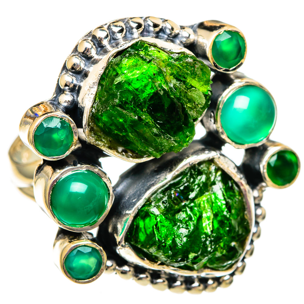 Chrome Diopside Rings handcrafted by Ana Silver Co - RING106121 - Photo 2