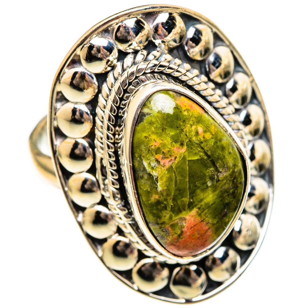 Unakite Rings handcrafted by Ana Silver Co - RING106122 - Photo 2