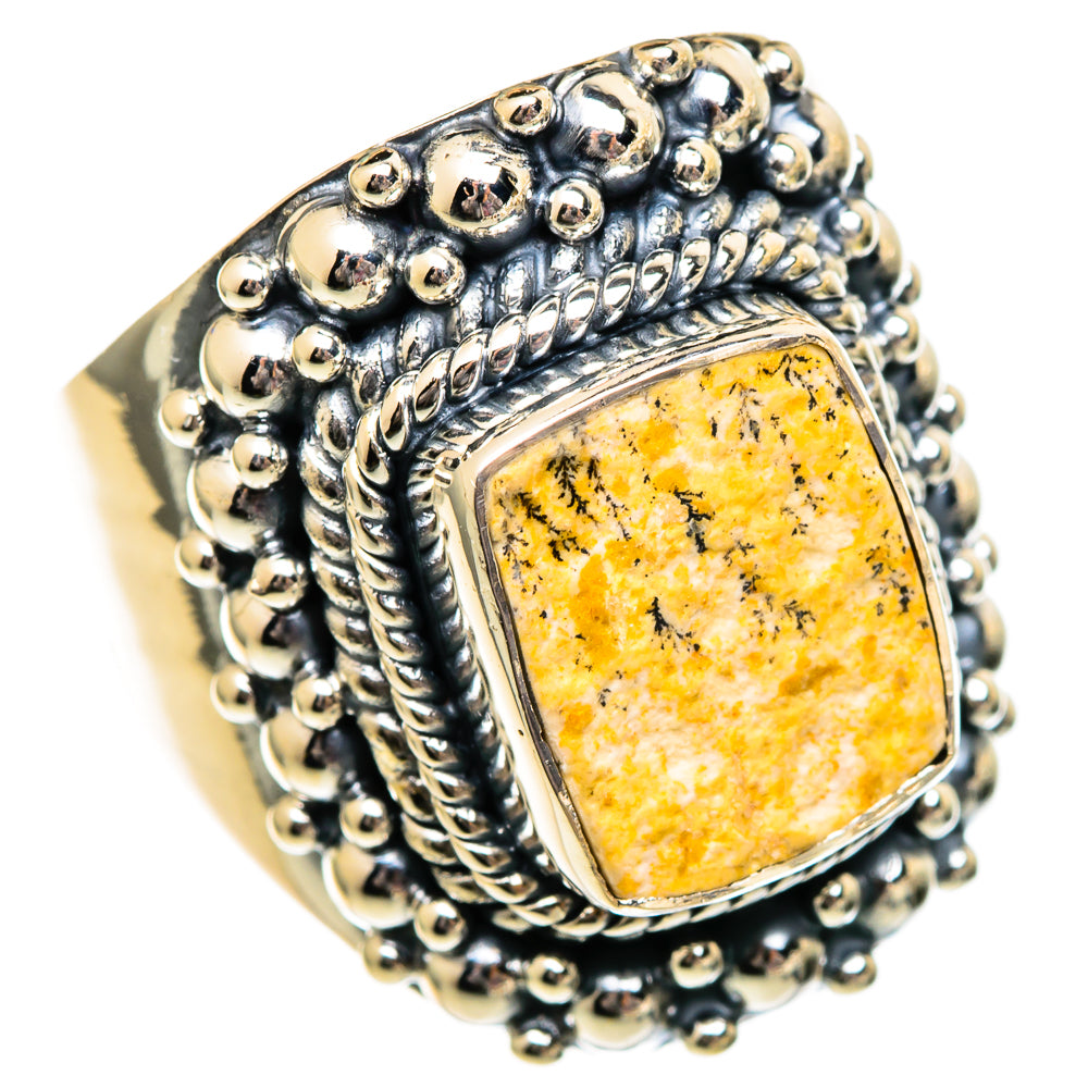 Germany Psilomelane Dendrite Rings handcrafted by Ana Silver Co - RING106128 - Photo 2