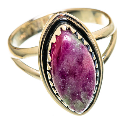 Ruby Zoisite Rings handcrafted by Ana Silver Co - RING106131 - Photo 2
