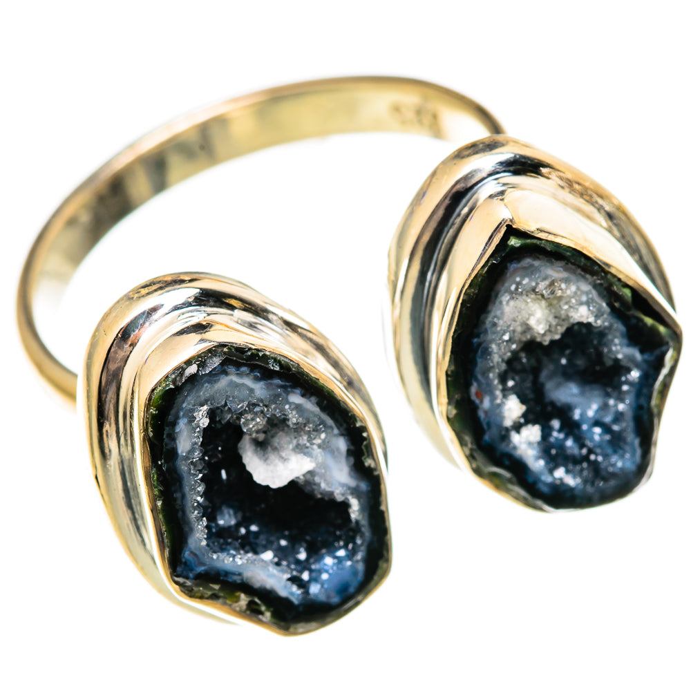 Coconut Geode Druzy Rings handcrafted by Ana Silver Co - RING106135 - Photo 2