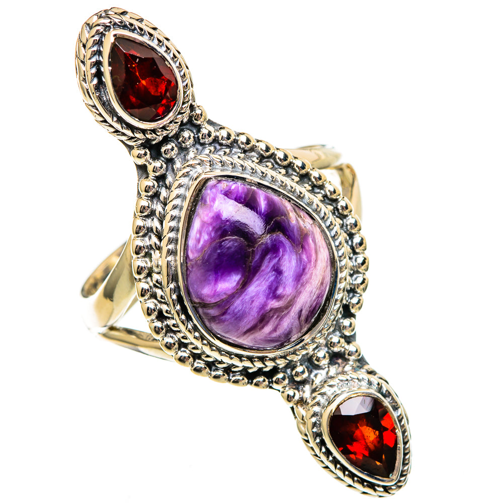 Charoite Rings handcrafted by Ana Silver Co - RING106137 - Photo 2