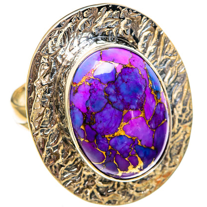 Purple Copper Composite Turquoise Rings handcrafted by Ana Silver Co - RING106138 - Photo 2