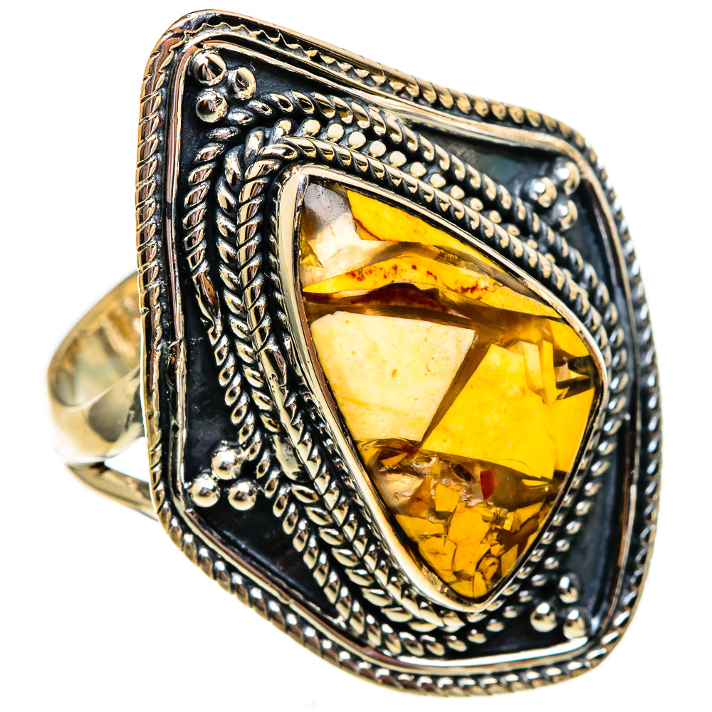 Brecciated Mookaite Rings handcrafted by Ana Silver Co - RING106176 - Photo 2