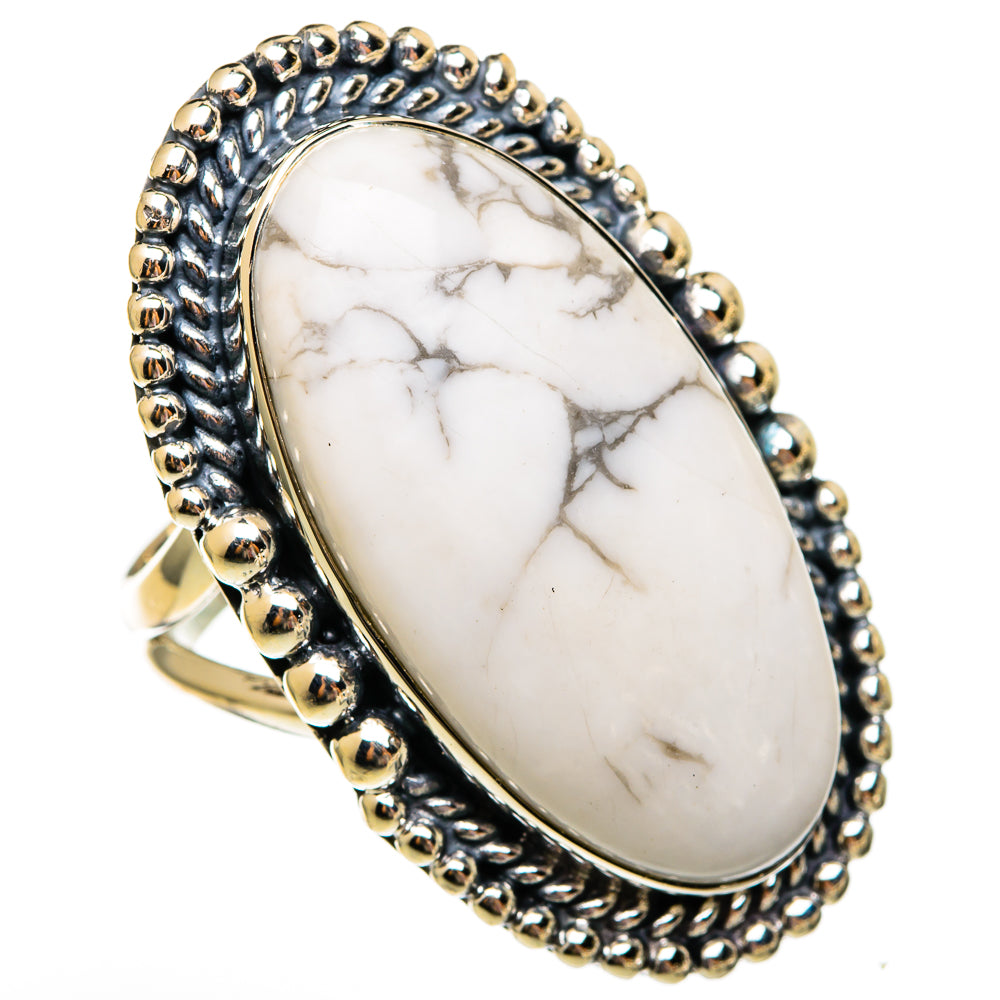 Howlite Rings handcrafted by Ana Silver Co - RING106188 - Photo 2