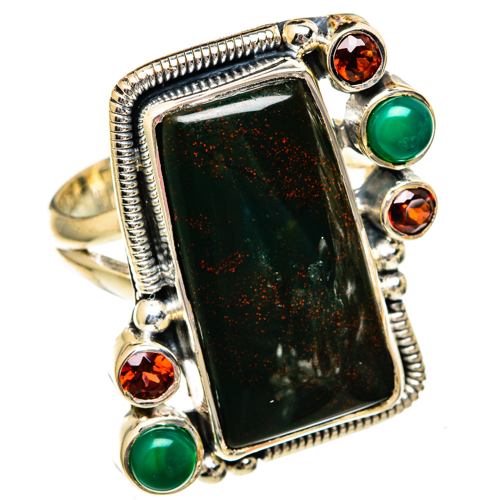 Bloodstone Rings handcrafted by Ana Silver Co - RING106200 - Photo 2