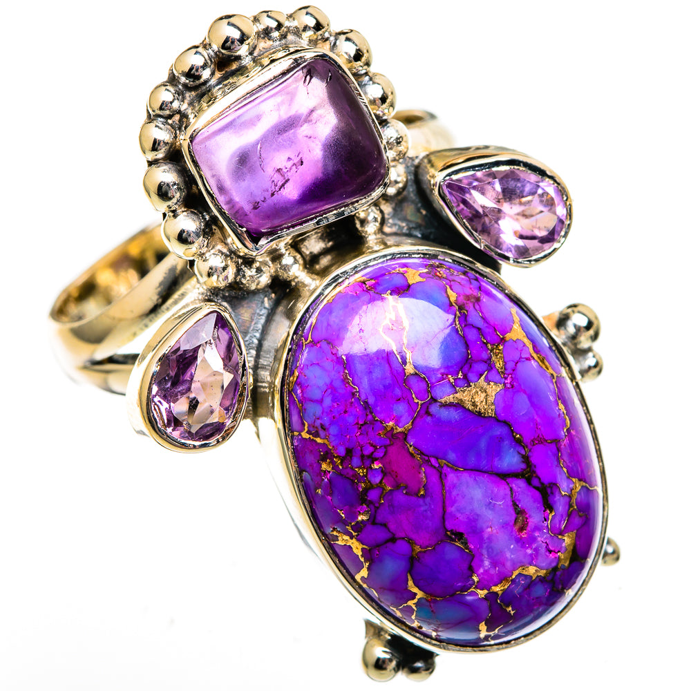 Purple Copper Composite Turquoise Rings handcrafted by Ana Silver Co - RING106218 - Photo 2
