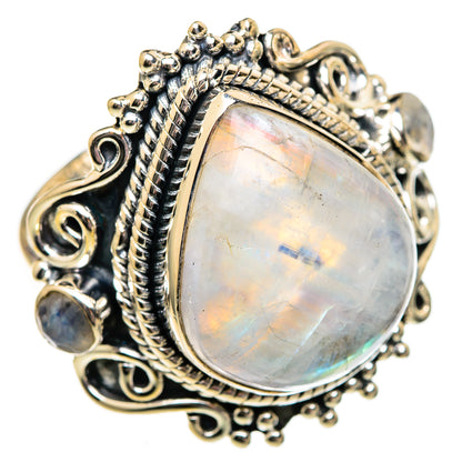 Rainbow Moonstone Rings handcrafted by Ana Silver Co - RING106226 - Photo 2