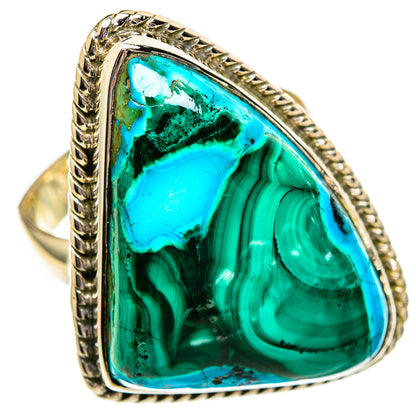 Malachite In Chrysocolla Rings handcrafted by Ana Silver Co - RING106229 - Photo 2