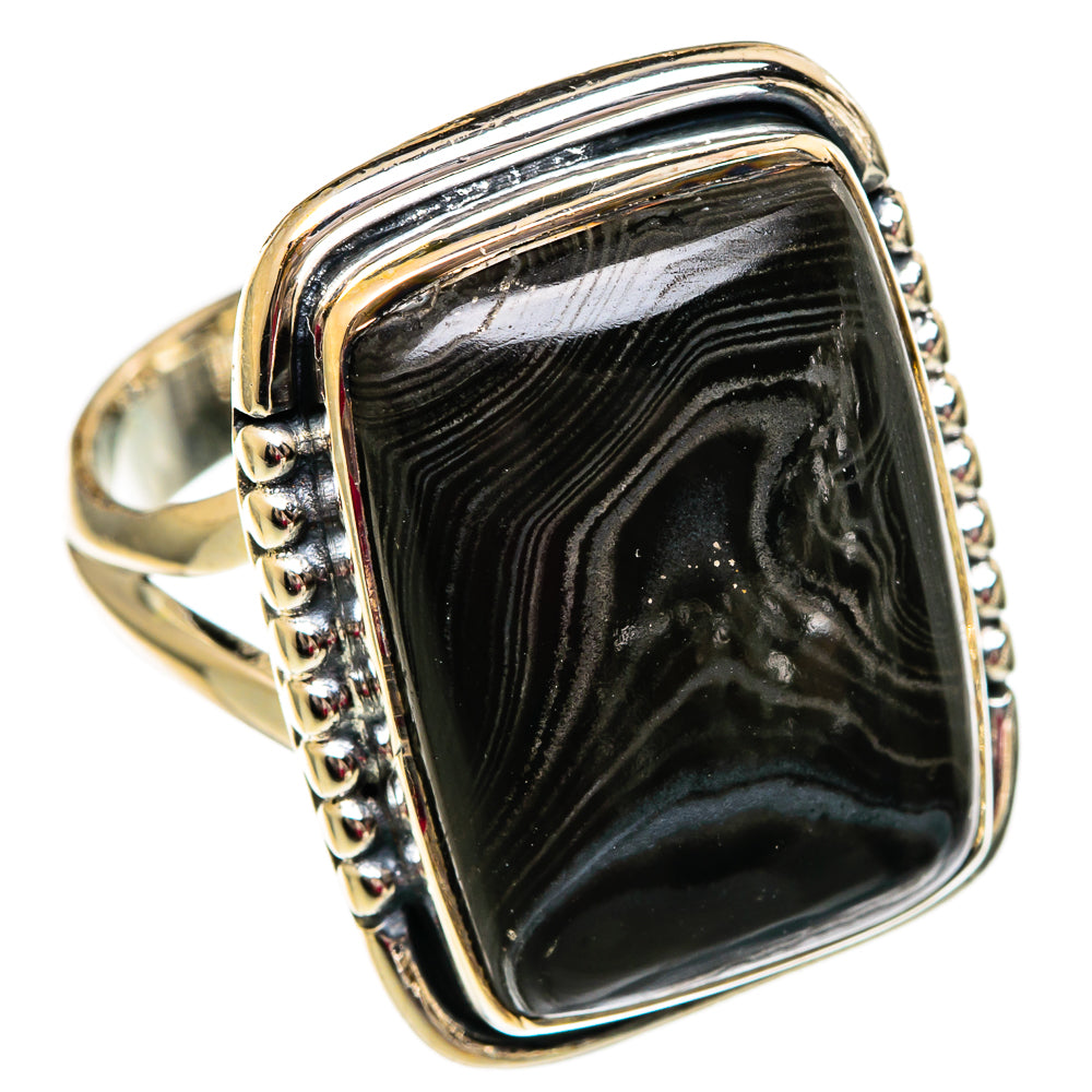 Psilomelane Rings handcrafted by Ana Silver Co - RING106258 - Photo 2