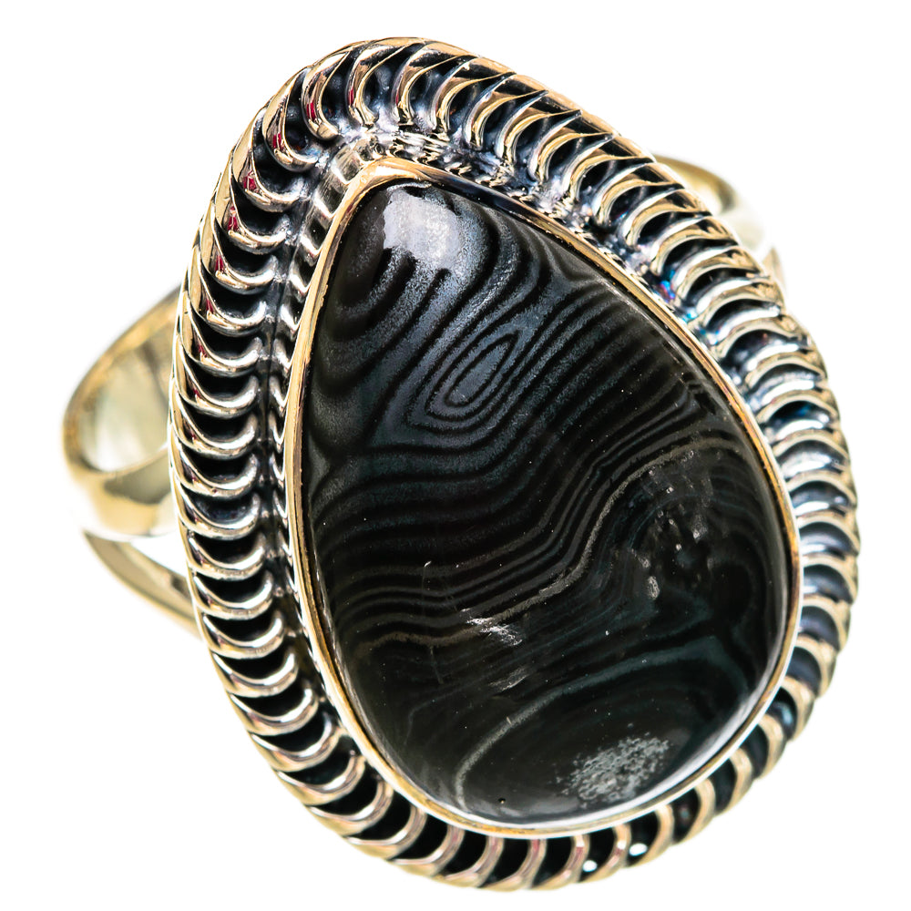 Psilomelane Rings handcrafted by Ana Silver Co - RING106261 - Photo 2