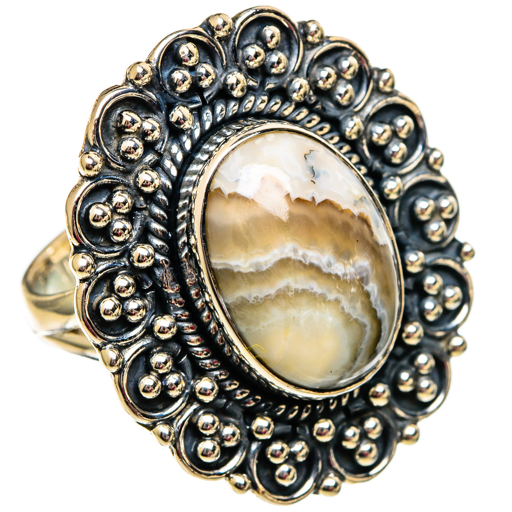 Laguna Lace Agate Rings handcrafted by Ana Silver Co - RING106262 - Photo 2