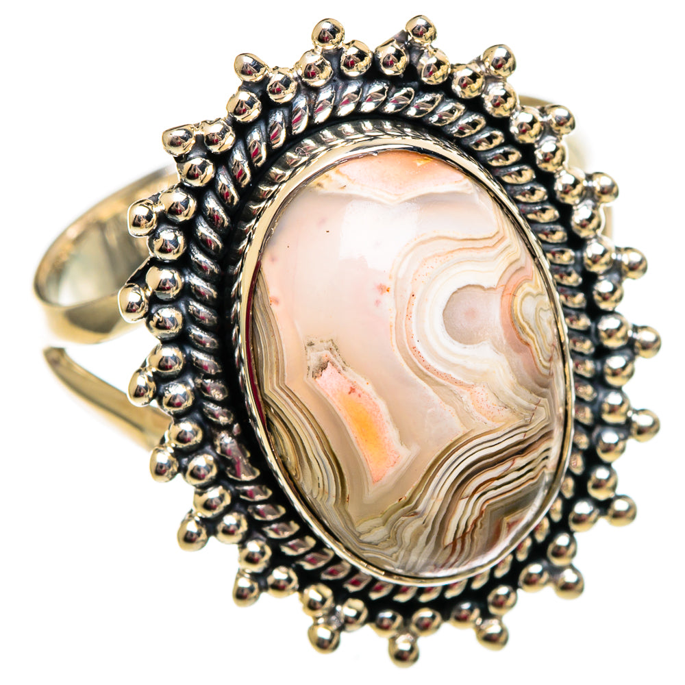 Laguna Lace Agate Rings handcrafted by Ana Silver Co - RING106263 - Photo 2