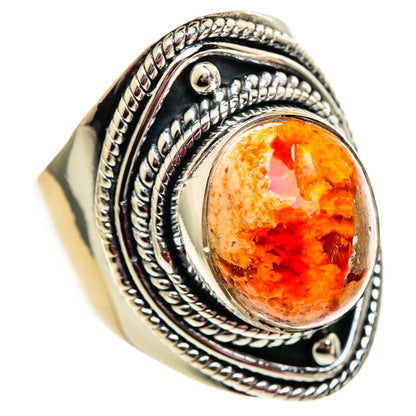 Mexican Fire Opal Rings handcrafted by Ana Silver Co - RING106267 - Photo 2