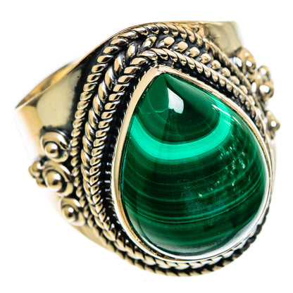 Malachite Rings handcrafted by Ana Silver Co - RING106281 - Photo 2
