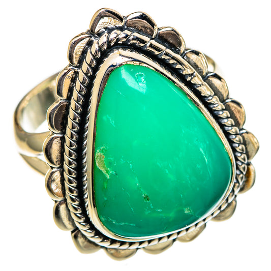 Chrysoprase Rings handcrafted by Ana Silver Co - RING106283 - Photo 2