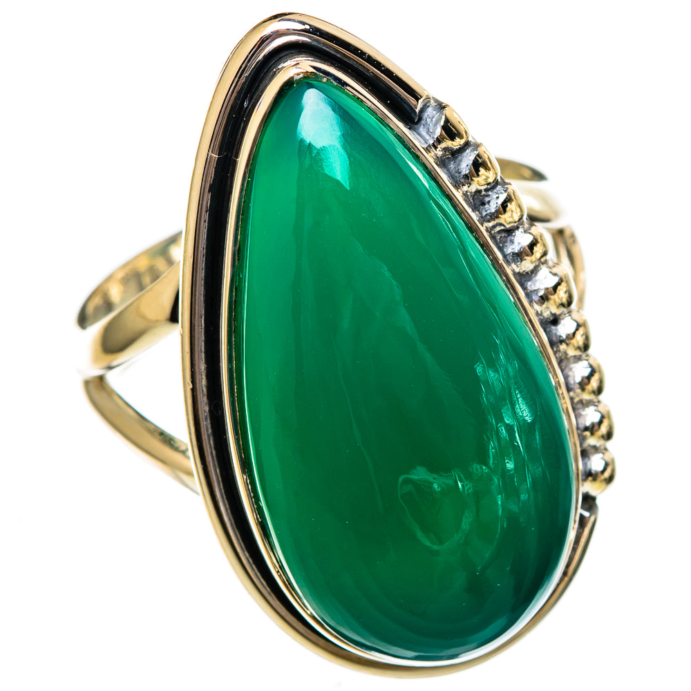 Green Onyx Rings handcrafted by Ana Silver Co - RING106284 - Photo 2