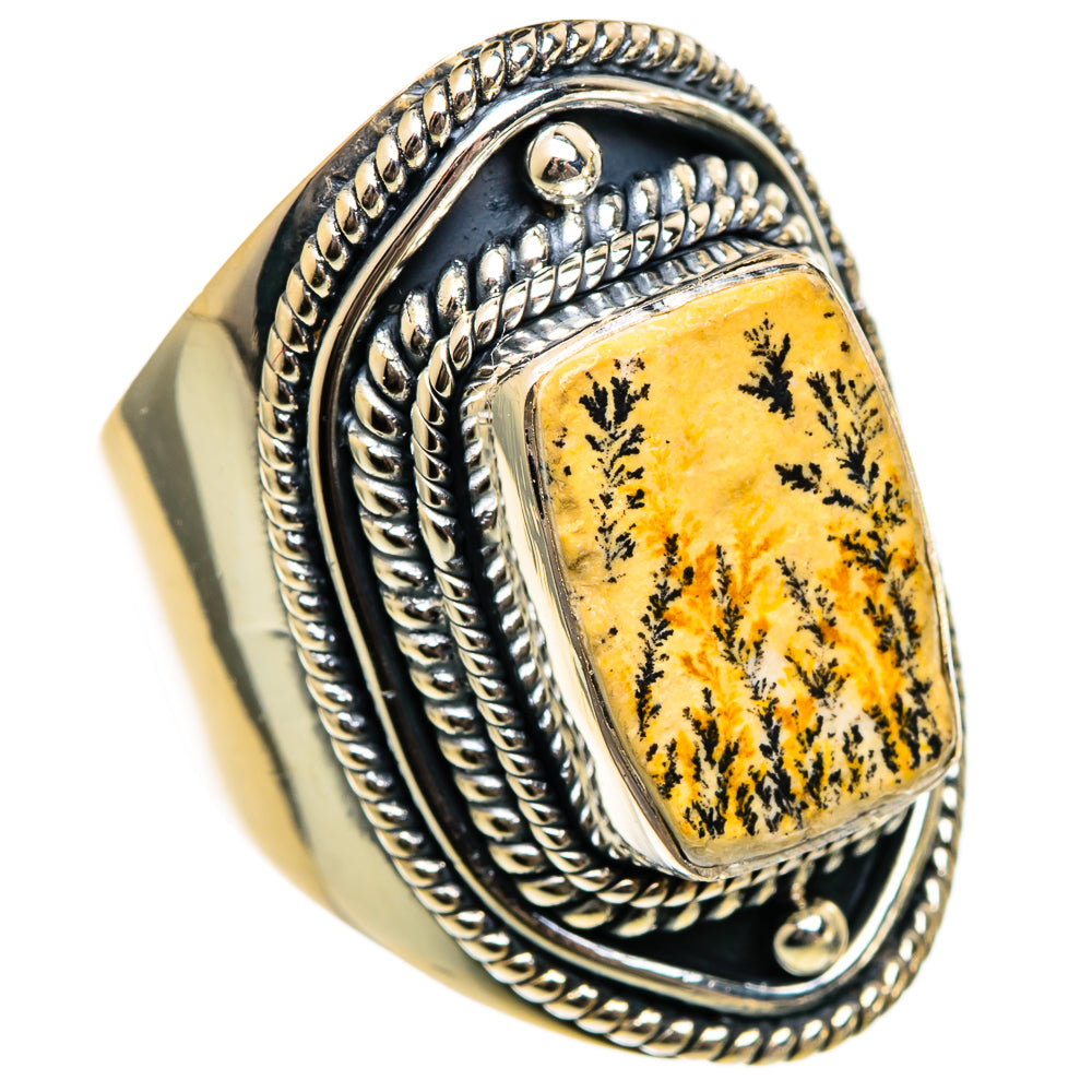 Germany Psilomelane Dendrite Rings handcrafted by Ana Silver Co - RING106285 - Photo 2