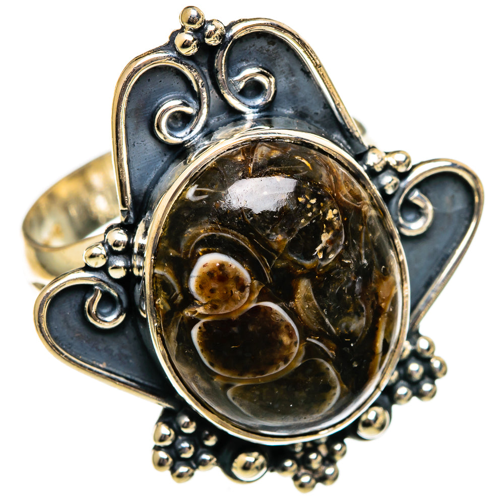 Turritella Agate Rings handcrafted by Ana Silver Co - RING106288 - Photo 2