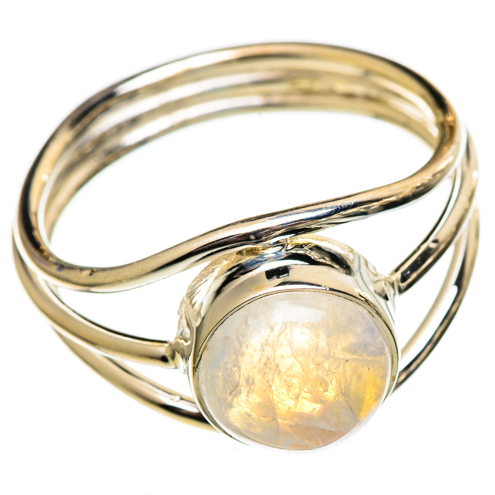 Rainbow Moonstone Rings handcrafted by Ana Silver Co - RING106305 - Photo 2