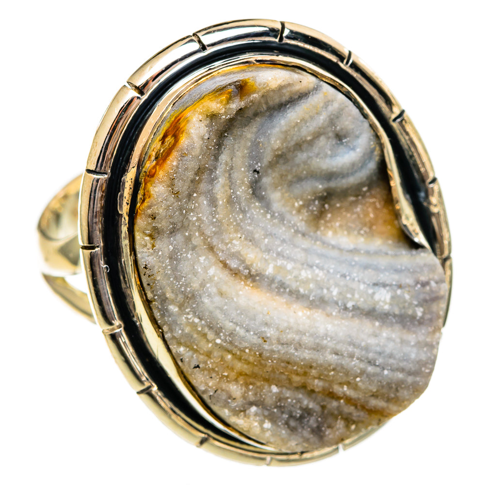 Desert Druzy Rings handcrafted by Ana Silver Co - RING106310 - Photo 2