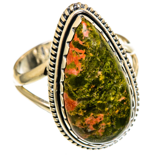 Unakite Rings handcrafted by Ana Silver Co - RING106322 - Photo 2