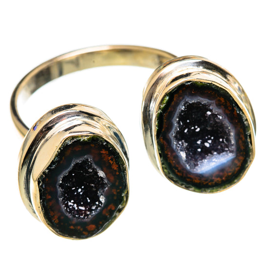 Coconut Geode Druzy Rings handcrafted by Ana Silver Co - RING106325 - Photo 2