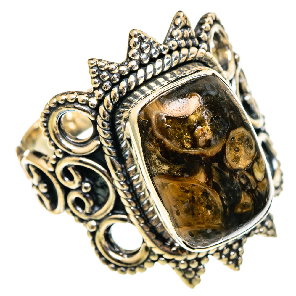Turritella Agate Rings handcrafted by Ana Silver Co - RING106326 - Photo 2