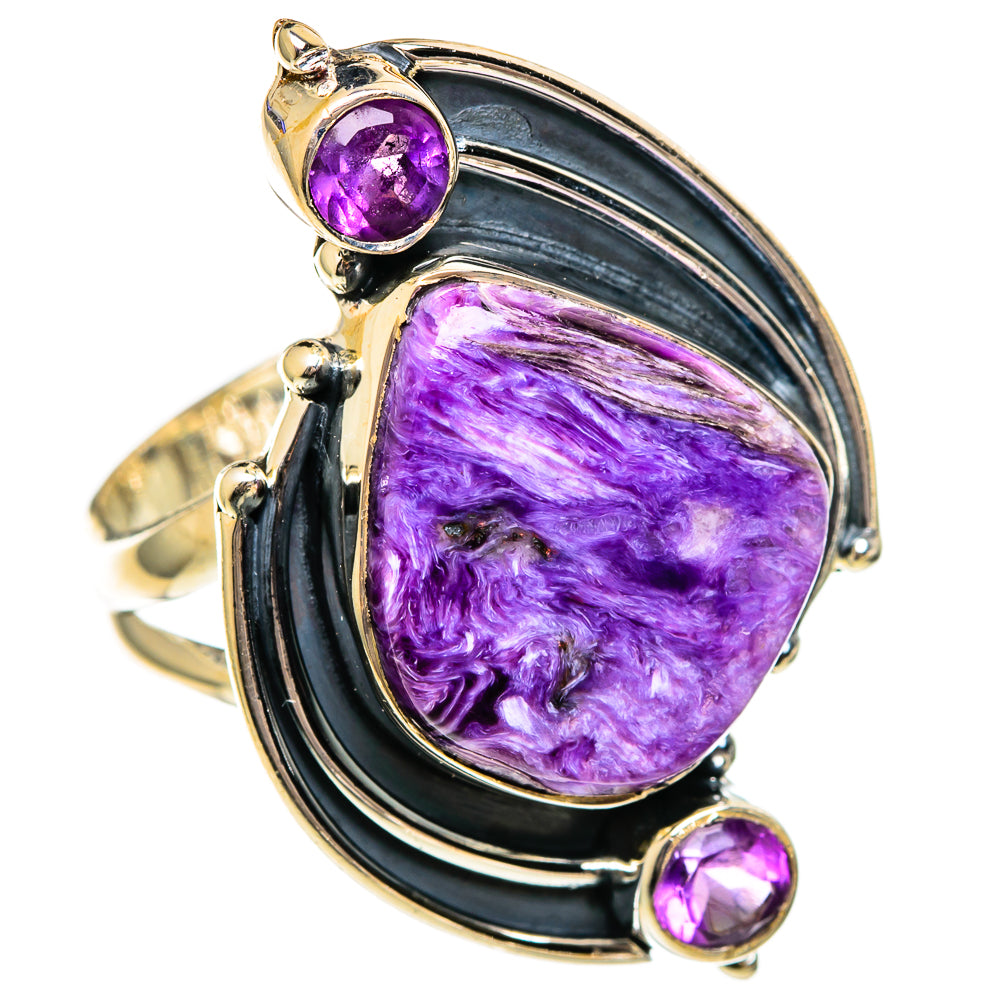 Charoite Rings handcrafted by Ana Silver Co - RING106333 - Photo 2
