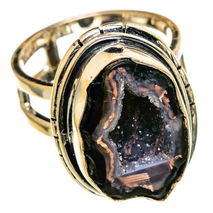 Coconut Geode Druzy Rings handcrafted by Ana Silver Co - RING106336 - Photo 2
